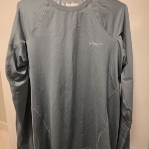 Columbia Men's Gray/Aqua Long Sleeve Tee
